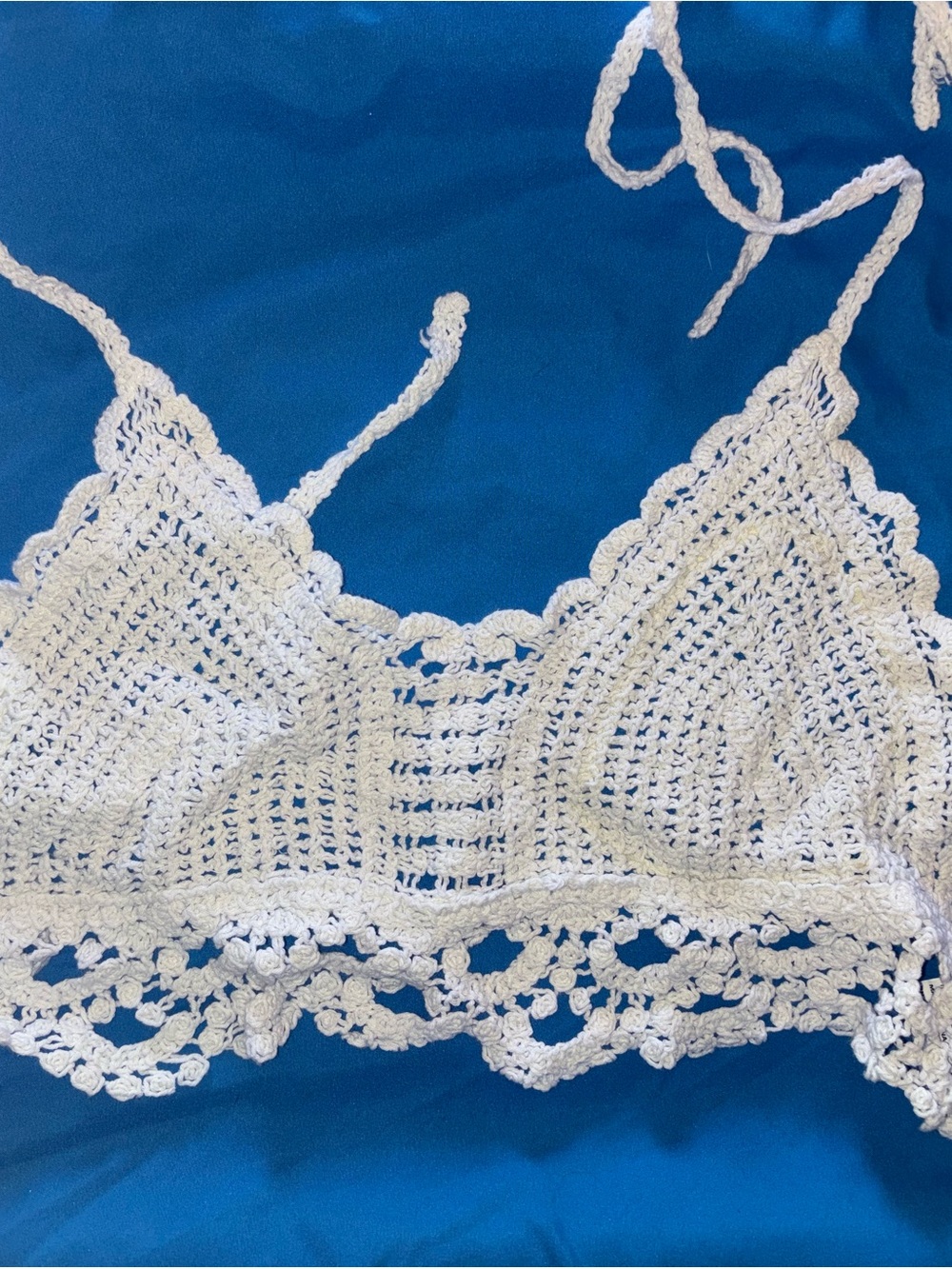 Crochet Lace Bralette in White - Women's Intimates